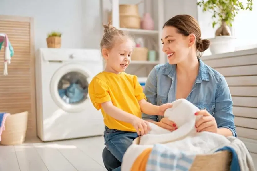 Máy giặt Beko phù hợp với gia đình có trẻ nhỏ.