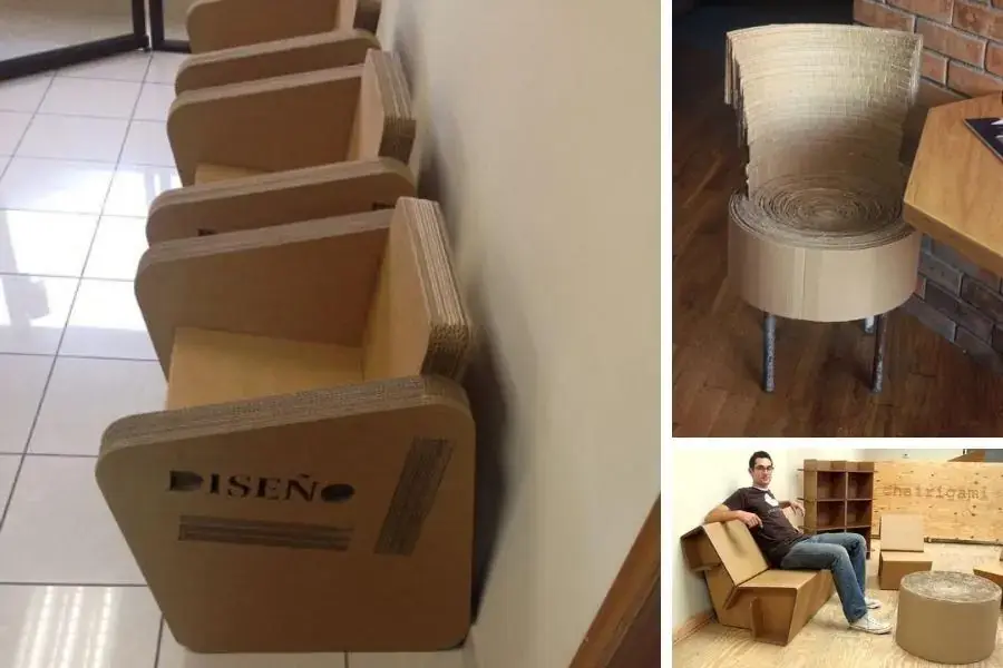 Làm ghế bằng bìa carton tái chế là ý tưởng mới lạ cho căn nhà của bạn