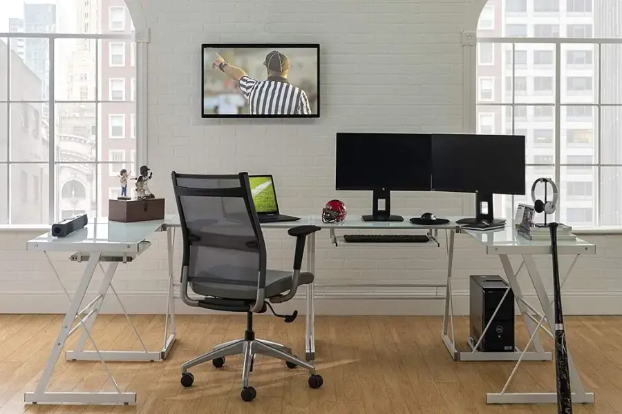 Bàn làm việc tối giản với thiết kế chữ L là lựa chọn số 1 hiện nay
