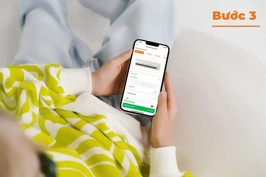 Chọn loại máy lạnh hiện có.