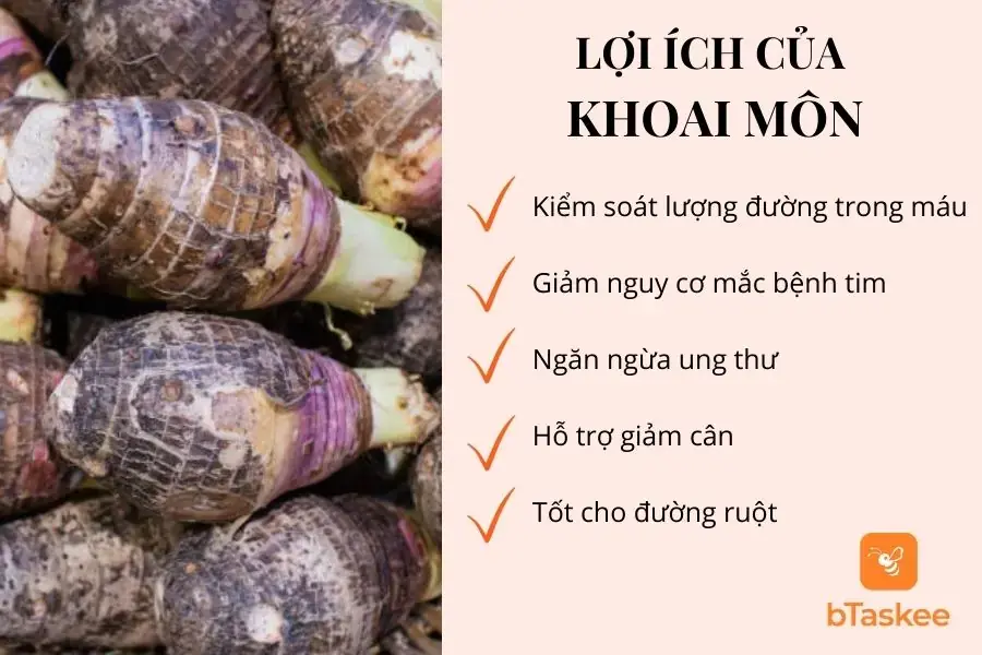 Lợi ích của khoai môn đối với sức khỏe