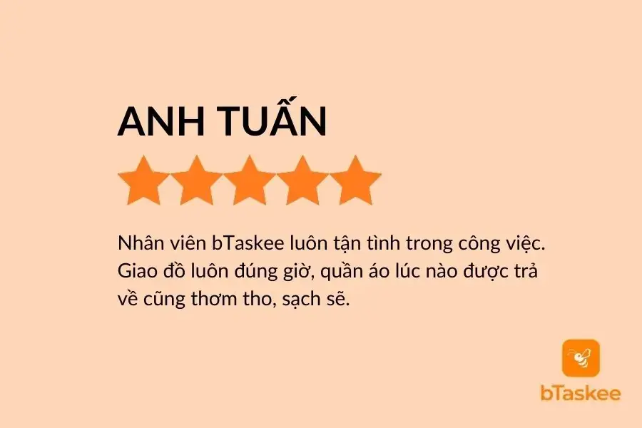 Khách hàng gửi gắm những lời chia sẻ đến dịch vụ giặt ủi Đà Nẵng.