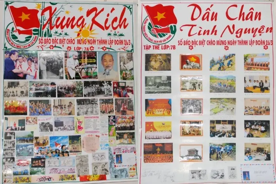 Mẫu báo tường hình ảnh lớp 7