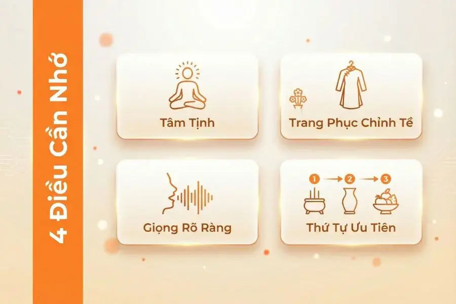 Khi đọc văn khấn Bao sái, có một số lưu ý mà gia chủ cần quan tâm.