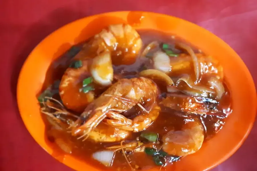 Tôm hấp nước sốt cay