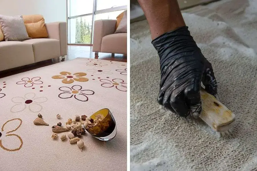Cách loại bỏ kẹo rơi dính trên thảm