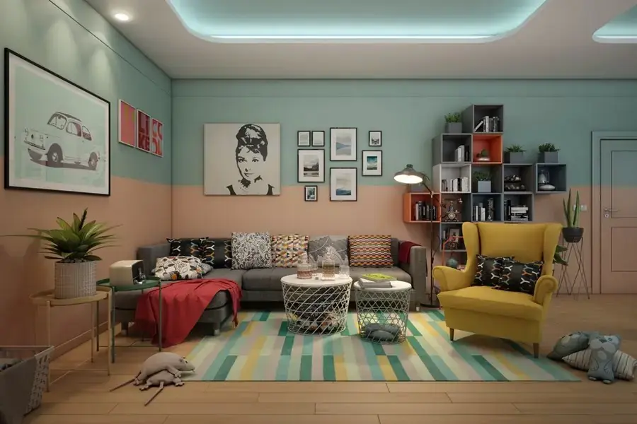 Thiết kế phòng khách theo phong cách Retro chưa bao giờ lỗi thời