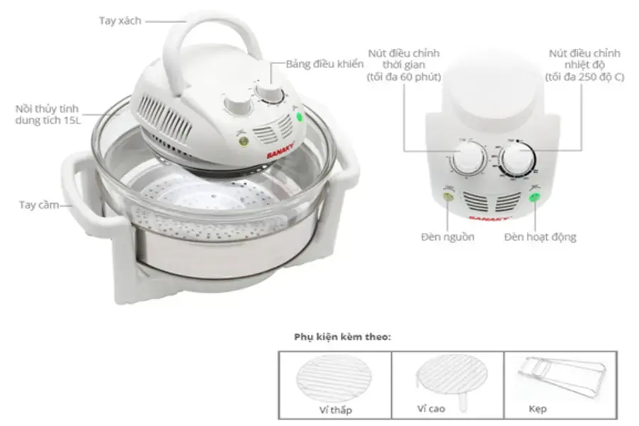 Nên vệ sinh từng bộ phận khác nhau của lò nướng thủy tinh để đảm bảo vệ sinh (Nguồn: dienmaycholon.vn)