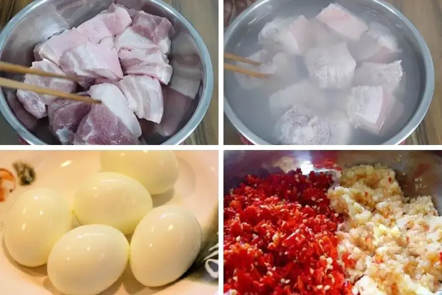 Sơ chế nguyên liệu.