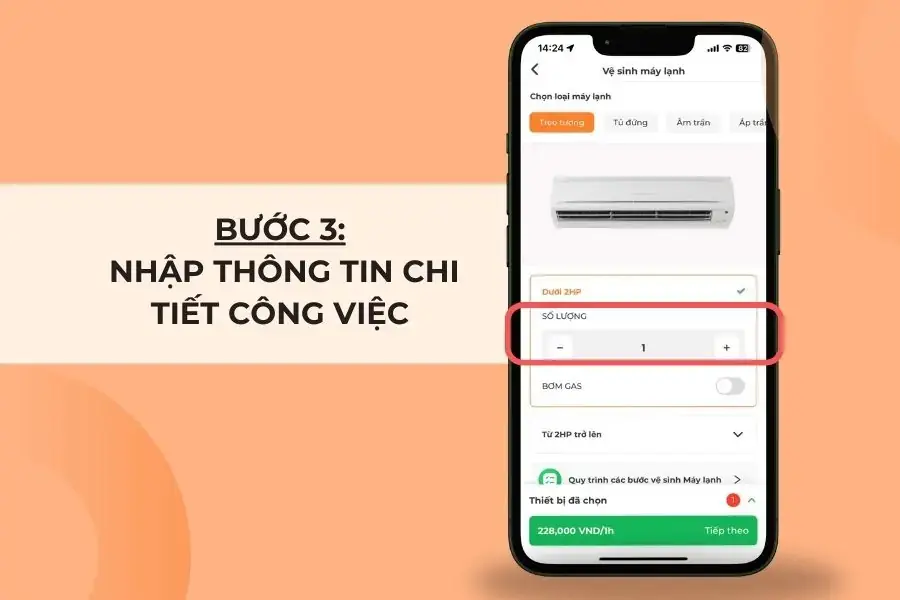 Điền thông tin chi tiết địa chỉ và ghi chú (nếu có).