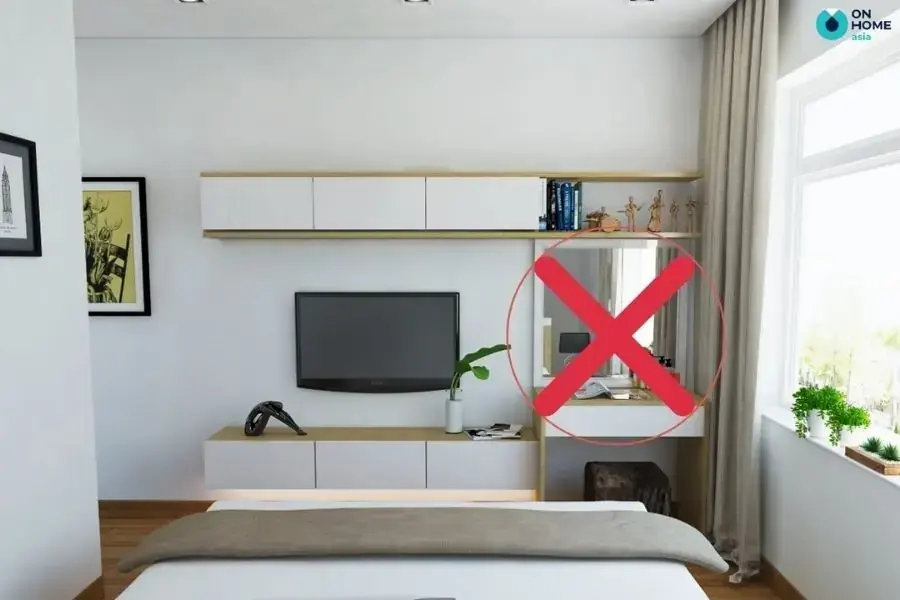 Các vị trí không nên đặt gương