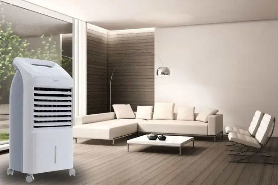 Nên kết hợp điều hòa 1 cục với quạt điều hòa để làm mát.