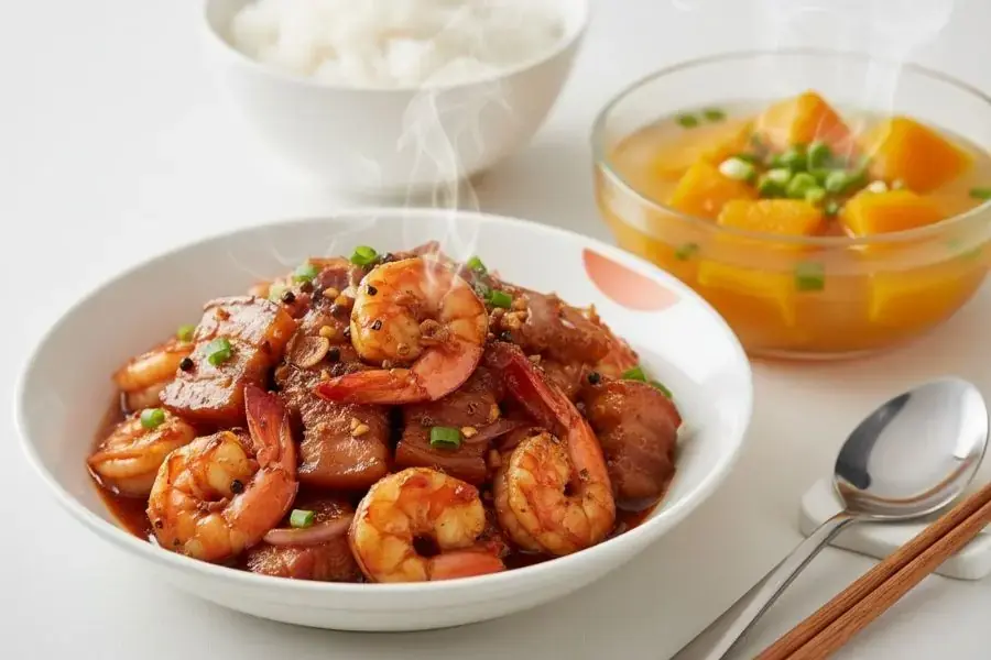 Tôm đất rim mặn ăn vỏ giòn tan.