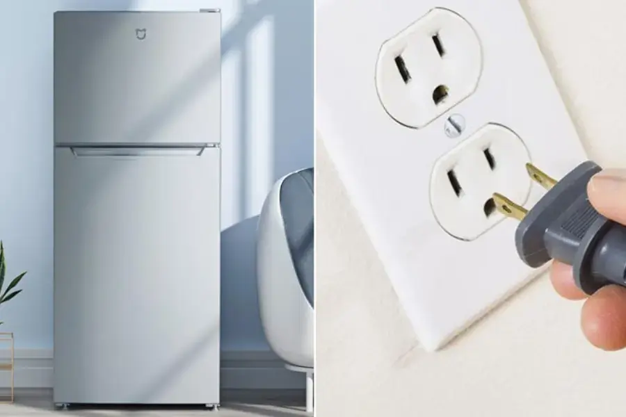 Rút phích cắm điện và lấy hết thực phẩm ra ngoài trước khi rã đông tủ lạnh đóng đá.