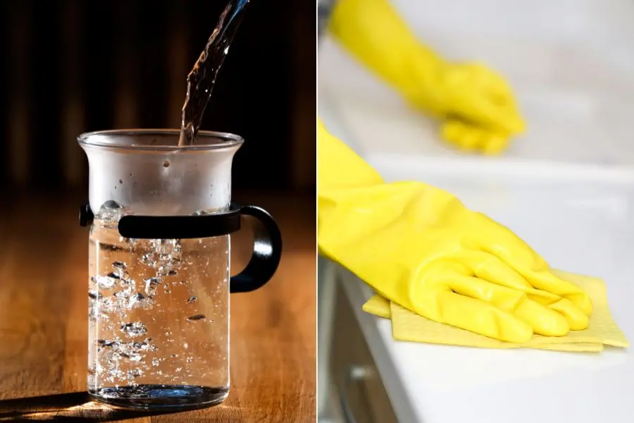 Nước sôi giúp làm sạch dầu mỡ