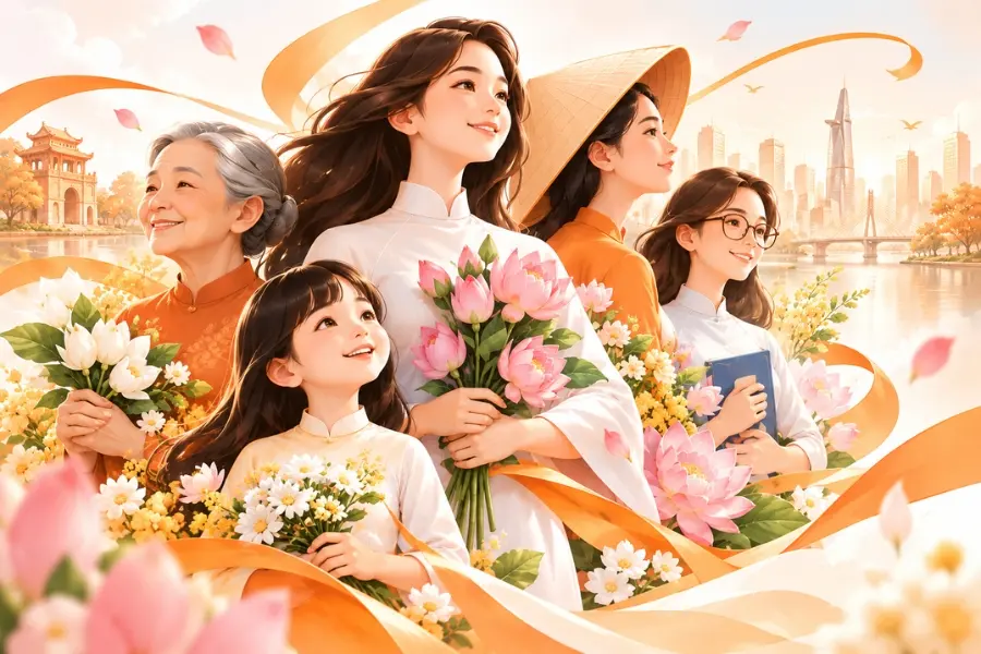Vẻ đẹp của người phụ nữ Việt được gửi gắm qua những vần thơ 20/10.