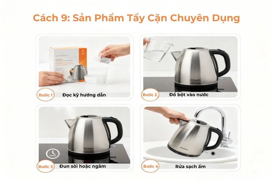 Sử dụng các sản phẩm chuyên dụng.