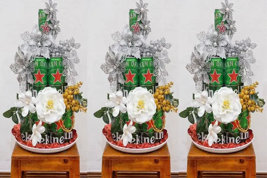Tháp bia thu hút tài lộc.