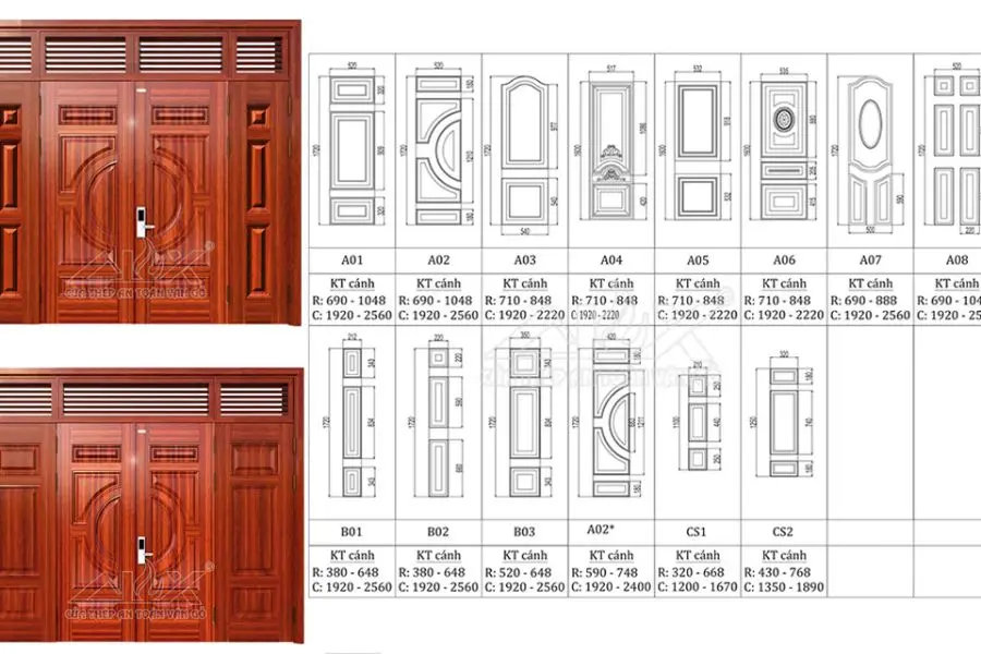 bản vẽ kích thước cửa sổ