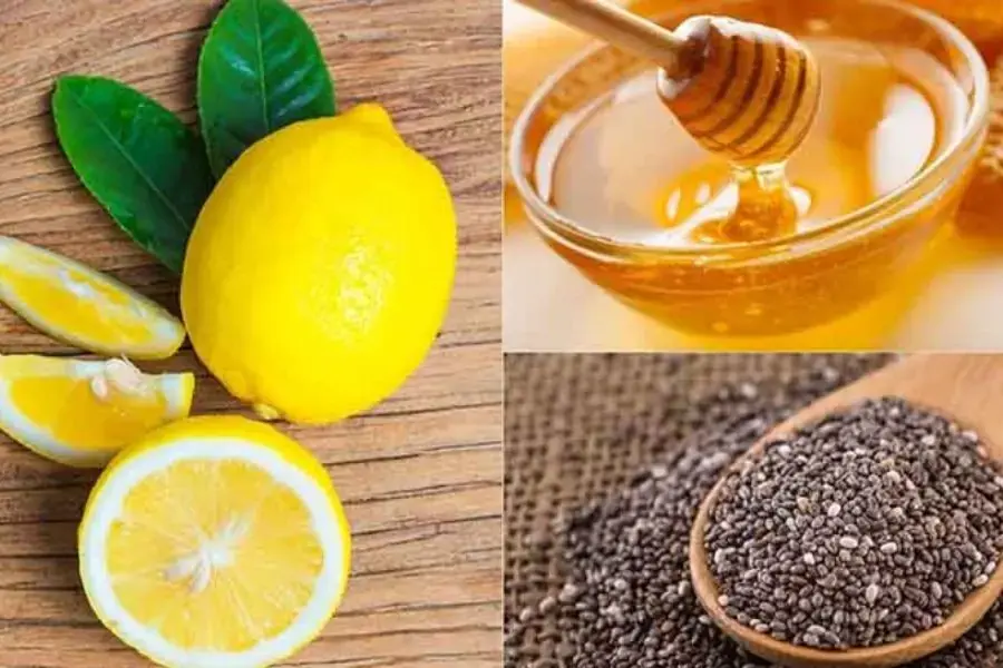 Hạt chia kết hợp cùng chanh và mật ong