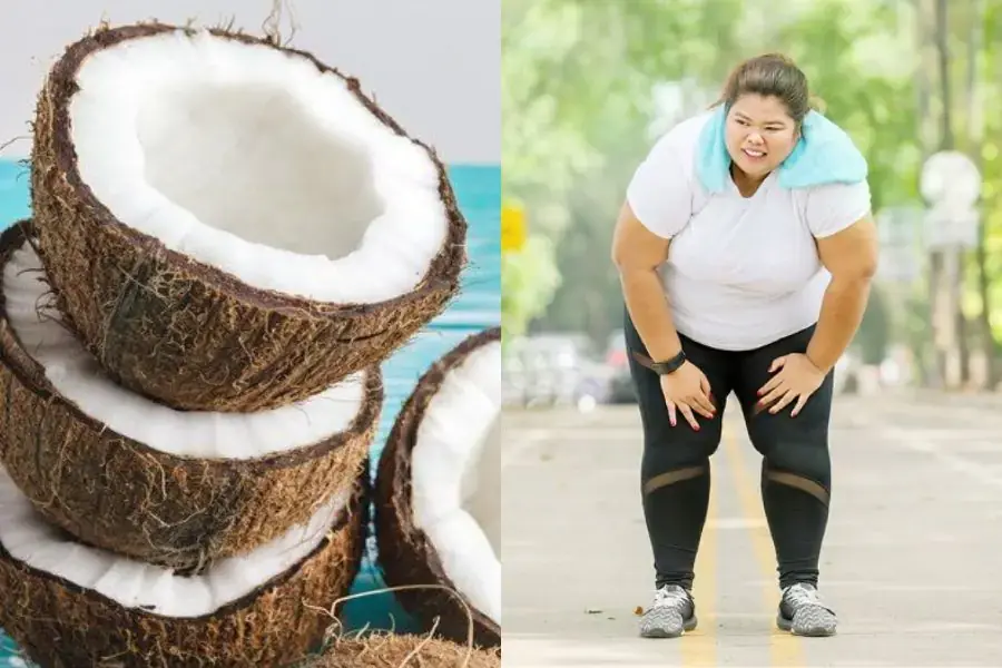 Với hàm lượng calo cao nên cùi dừa rất dễ gây tăng cân.