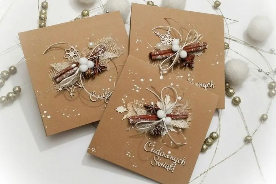 Trang trí thiệp sinh nhật phong cách Vintage với vật liệu có tông màu cổ điển