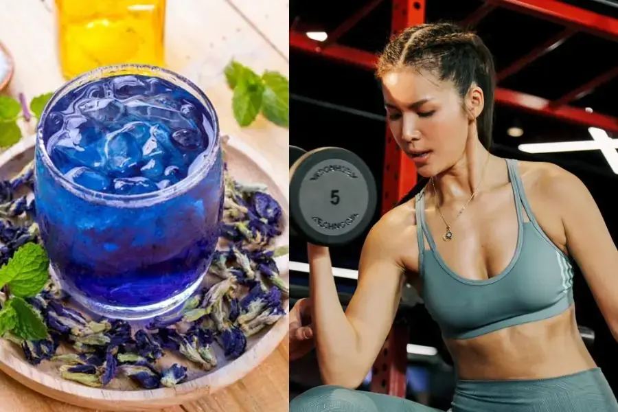 Kết hợp uống nước hoa đậu biếc cùng chế độ luyện tập đều đặn