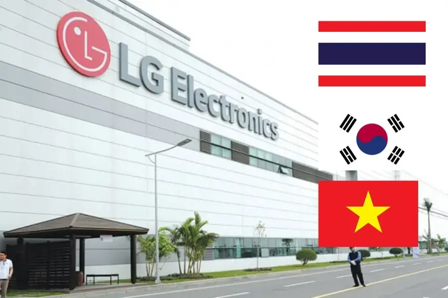 Máy lạnh LG được sản xuất ở Thái Lan, Hàn Quốc, Việt Nam 