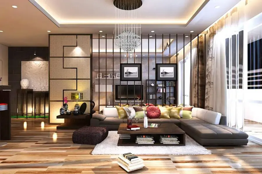 Sử dụng vật dụng đa năng trong phòng khách kiểu Nhật