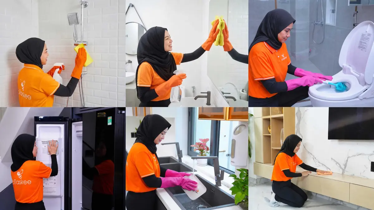 Typical tasks included in a standard hourly house cleaning service.