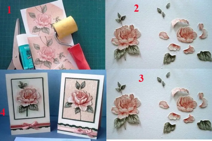 Mẫu thiệp 8/3 tặng cô giáo bằng giấy dán tường độc đáo.