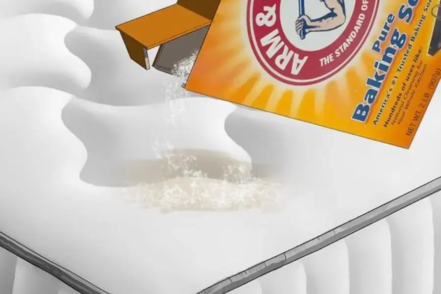 Dùng baking soda loại bỏ các vết ố vàng trên nệm nhanh chóng