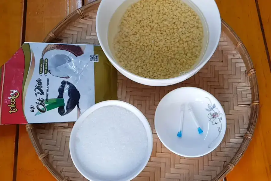 Nguyên liệu nấu chè đậu xanh đánh