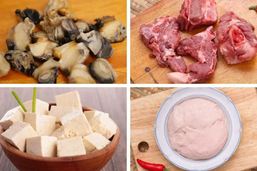 Chuẩn bị nguyên liệu làm bún ốc giải ngán ngày Tết.