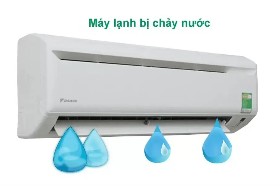 Máy lạnh bị chảy nước là một trong những nguyên nhân khiến điều hòa không lạnh sâu