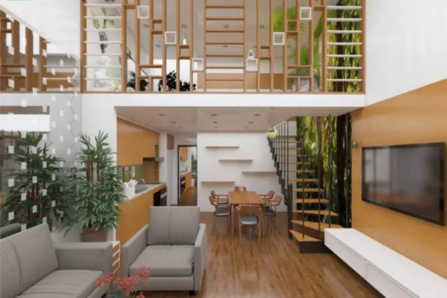 Thiết kế gác lửng giúp sinh hoạt được thuận tiện hơn