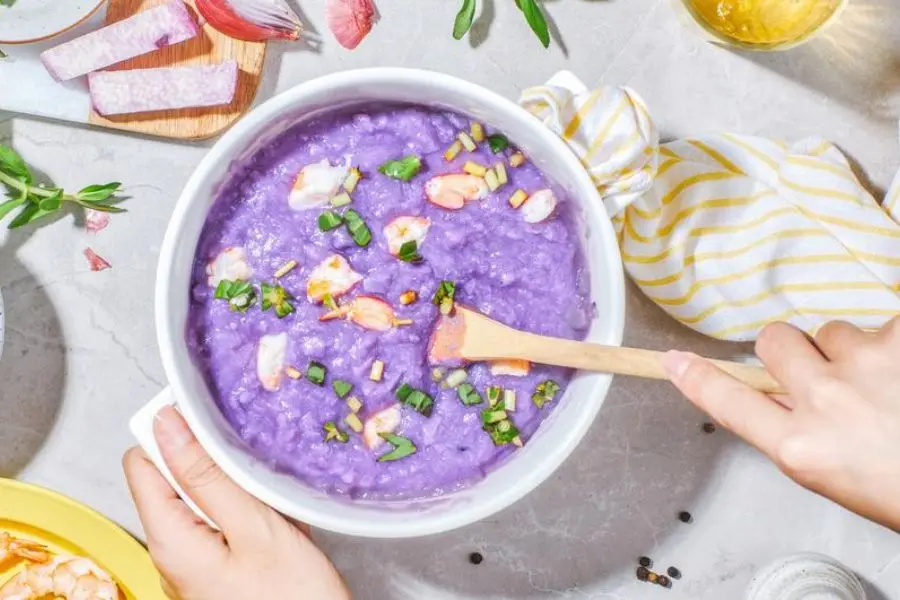 Canh khoai mỡ – Một trong các món canh ngon quen thuộc của những gia đình Việt.