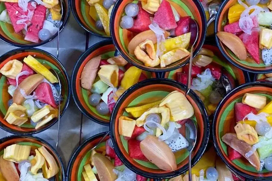 Trái cây xô tươi mát, giải nhiệt mùa hè