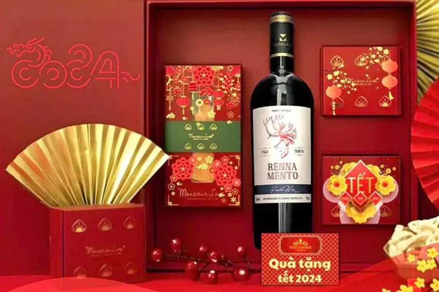 Mẫu giỏ quà Tết đẹp số 10.