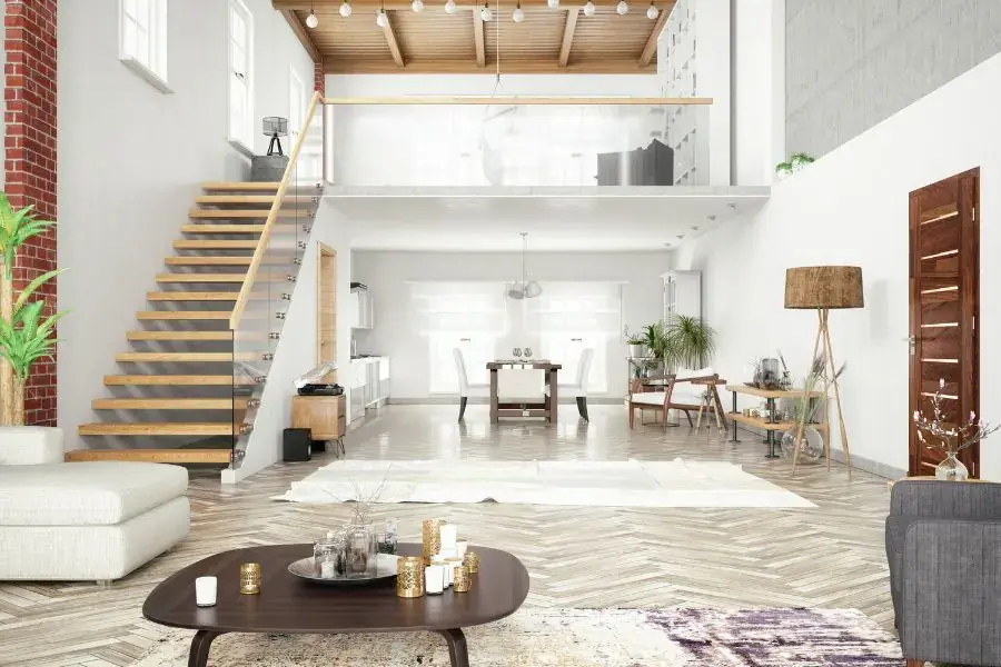 Không gian đọc sách ở gác lửng của căn nhà cấp 4