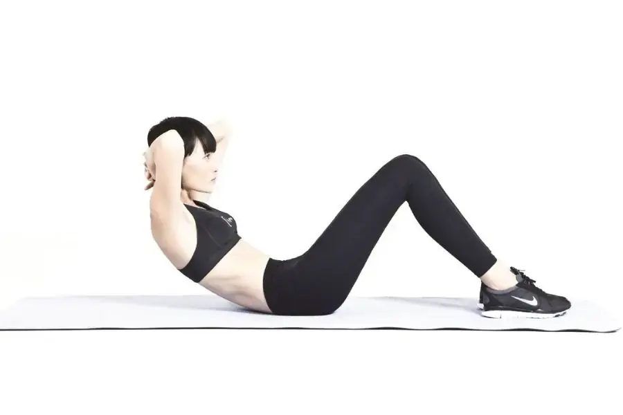 Bài tập này lưng sẽ không chạm hẳn xuống mặt phẳng