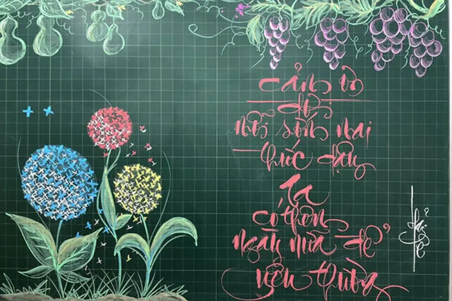 Mẫu trang trí bảng 8/3 đẹp, số 3.