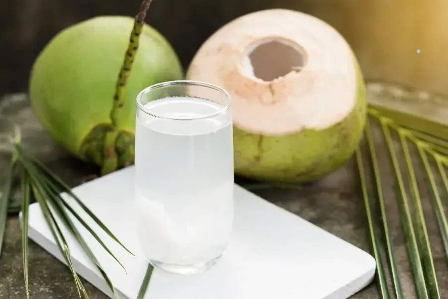 Nước dừa chứa lượng calo thấp, không ảnh hưởng tới cân nặng.