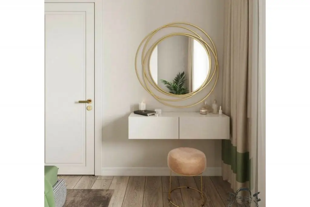 Mẫu bàn trang điểm treo tường tối giản, sang trọng