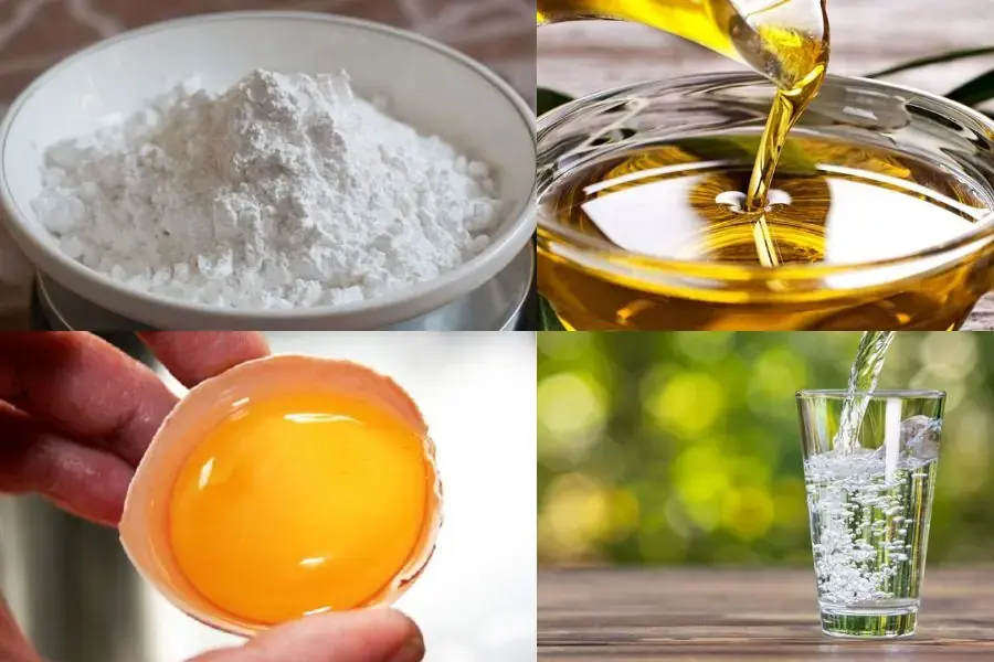 Cần thêm vào hỗn hợp bột vỏ bánh 1 lượng hỗn hợp kết dính nhân.