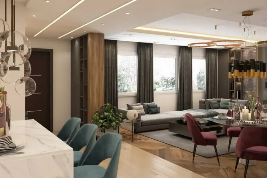 Mẫu nhà song lập được thiết kế thoáng