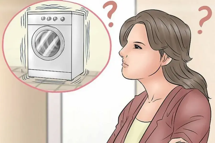 Máy giặt bị rung lắc mạnh có thể do khối lượng quần áo giặt quá nhiều.