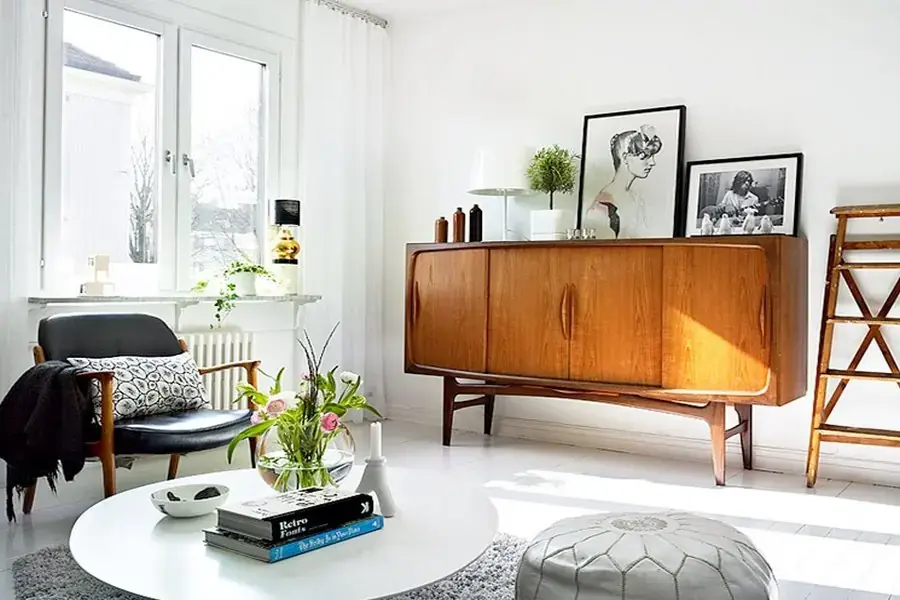 Ánh sáng tự nhiên làm nổi bật phong cách nội thất Retro 