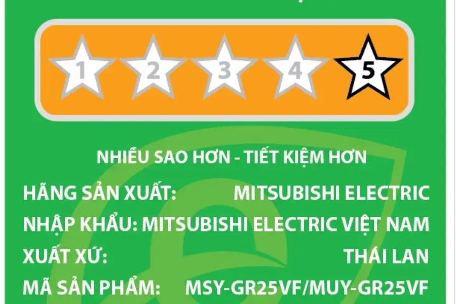 Nhận biết tên của máy điều hòa nhà bạn bằng tem năng lượng