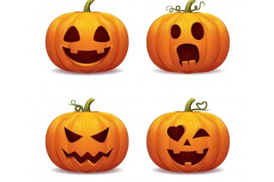 Mẫu bí ngô Halloween đáng yêu.